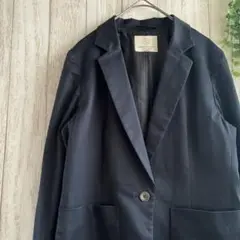 【S】シンプル テーラードジャケット 薄手 柔らか ブラック ネイビー