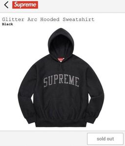 ☆Supreme Glitter Arc Hooded Sweatshirt M 黒 シュプリーム スウェット パーカー アウター 新品 送料込