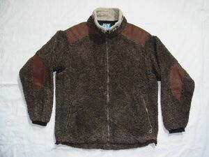 ☆ 90s USA製 ビンテージ alf アルフ チロリアンテープ パイル ボア フリース ジャケット sizeS 茶 ☆古着 riri 名作 アウトドア 80s OLD