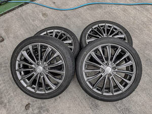 BRIDGESTONE playz 205/45r17 バリ溝　アルミホイール 17インチ 6.5J PCD100 4H オフセット42mm