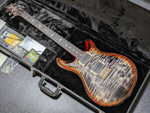 【中古美品】Paul Reed Smith ( PRS ) 2023 Custom 24 Charcoal Cherry Burst Pattern Thin Neck