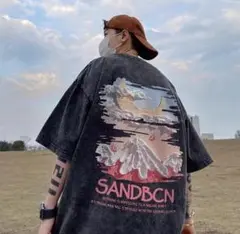 メンズ Tシャツ 半袖 サイズ オーバー 韓国　ストリート　2XL ブラック