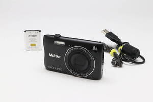 AB+ (良品) Nikon ニコン COOLPIX S3700 ブラック 初期不良返品対応 領収書発行可能