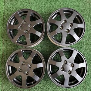 【869】ダイハツ 純正アルミホイール ムーブ タントなど 14×4.5J+45 100-4H 再塗装マットブラック中古品4本