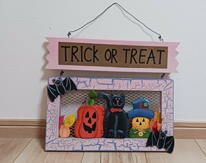 ハロウィン　壁飾り　玄関飾り　壁掛け　ハロウィン飾り　HALLOWEEN　Trick or Treat　インテリア