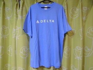 希少 非売品 デルタ航空 DELTA THE ON-TIME MACHINE 海外旅行 飛行機 Tシャツ 2XLサイズ