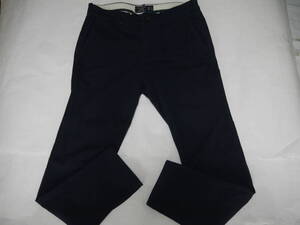 【美　品】Abercrombie&Fitch　アバクロ　コットンパンツ　スーパースキニー　本物正規品　サイズ30（78ｃｍ程度）×30　NAVY 