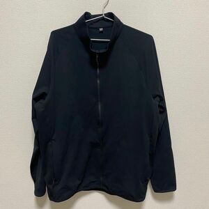 【UNIQLO】ユニクロ　ブラック系　XL　トラックジャケット　ジャージ　美品　トップス　ジャケット　無地　シンプル