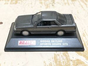 ∵ REAL-X NISSAN SKYLINE SPORTS COUPE GTS 日産 スカイライン スポーツクーペ ミニカー 模型 当時物 ブラック 黒 リアルX