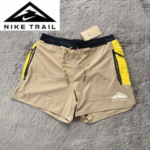 送料360円 Lサイズ 新品 NIKE TRAIL ナイキトレイル ショートパンツ ショーツ ハーフパンツ トレラン ランニング 登山 トレッキング 黄色