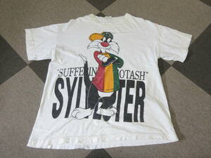 90s Looney Tunes シルベスターキャット Tシャツ XL シングルステッチ Caribbean Dream ヴィンテージ Sylvester Cat ルーニー・テューンズ