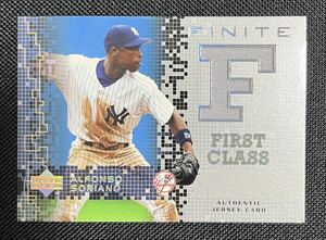 MLB 2003 UPPERDECK FINETE ALFONSO SORIANO AUTENTIC JERSEY CARD #FC-AS アルフォンソ・ソリアーノ ジャージカード