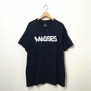 新品同様 / MASSES マシス 半袖 ロゴ Tシャツ L ブラック 黒