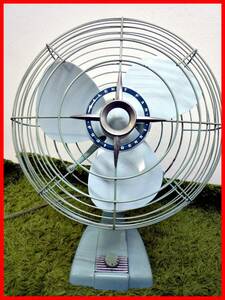 ★古い扇風機★FUJI DENKI FTS3058★フジ電機/SILENT FAN/三枚羽/昭和レトロアンティーク★ジャンク