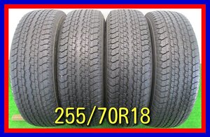 ■中古タイヤ■　255/70R18 113S BRIDGESTONE DUELER H/T 840 ラングラー JEEP等 4WD 夏タイヤ オンロード 激安 中古 送料無料 B553