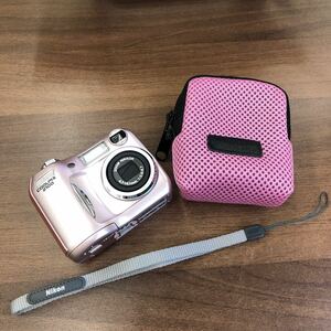 【美品】ニコン Nikon COOLPIX 2100 ピンク 純正ケース付き◆No6745