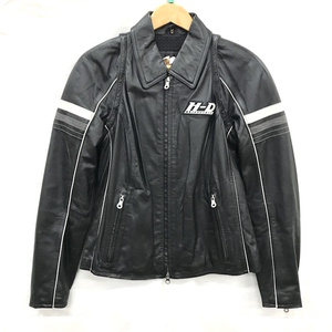 美品 Harley-Davidson ライダースジャケット レザー ブラック Mサイズ [jgg]