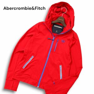 Abercrombie&Fitch アバクロンビー＆フィッチ 裏起毛★ ジップ フーディー パーカー Sz.S メンズ 赤　C4T09841_B#O