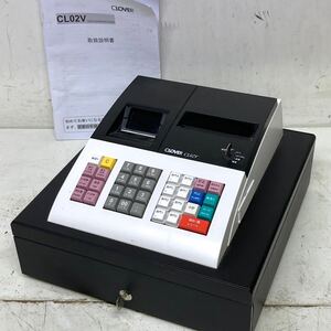 ♪ CLOVER クローバー CL02V 電子レジスター キャッシュドロワ 領収書機能 3紙幣6硬貨 軽減税率対応 動作確認済み 店舗用品 飲食店