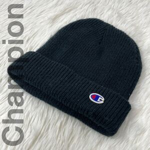 Champion チャンピオン ロゴ ワッペン ニット帽 帽子 ブラック CP009