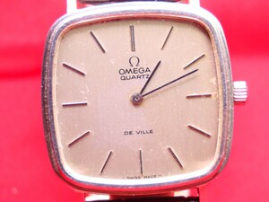 ■♪価格高騰! 資産価値！ 稼働 電池新品 メンズ ビンテージ 高級超レア！ OMEGA オメガ Deville デビル クオーツベルト新品2