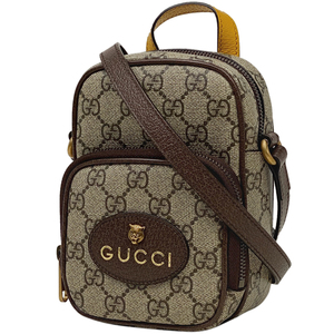 グッチ GUCCI GG柄 ネオ ヴィンテージ ショルダーバッグ タイガーヘッド ショルダーバッグ GGスプリーム ベージュ 658556 レディース 中古