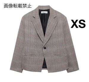 vintage ヴィンテージ レトロ チェック 柄 テーラードジャケット アウター XSサイズ レディース★ZARA 好きな方に★秋冬新作 新品未使用★