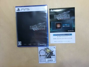 T【ヤ5-71】【60サイズ】▲未開封/Playstation5用ソフト ファイナルファンタジーVII リバース/ラバーキーホルダーつき