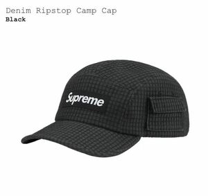 未使用　denim ripstop camp cap シュプリーム　キャップ