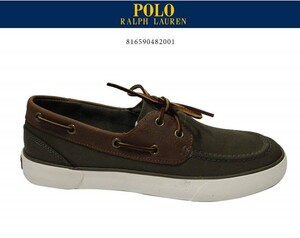 ☆匿名発送☆新品未使用 27cm POLO RALPH LAUREN DECK SHOES Canvas Boat Shoe ポロ ラルフローレン レザーキャンバス デッキシューズ