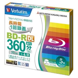 メール便発送 三菱化学メディア 録画用BD-R DL X4 5枚ケース VBR260YP5V1 00021455