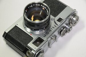 Nikon S2 50mmF1.4 レンズ付 ニコン フイルム レンジファインダー カメラ [管NI4264]