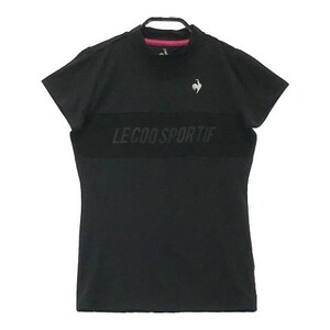 【新品】LE COQ GOLF ルコックゴルフ 2022年モデル ハイネック 半袖Tシャツ ブラック系 S [240101002105] ゴルフウェア レディース