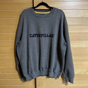 ①CATERPILLAR キャタピラー トレーナー vintage 90s クルーネック スウェットトレーナー