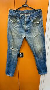  ジーンズ リーバイス LEVI STRAUSS & Co Levis 501 W30インチ L32インチメキシコ製 パッチ 牛革 170/76A 76-92 メンズ クリーニング品