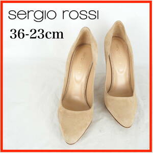 MK9043*sergio rossi*セルジオロッシ*レディースパンプス*36-23cm*ベージュ