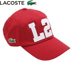 １円★LACOSTE ラコステ L27 コットンキャップ/ツイルキャップ L1177（レッド）★送料無料★