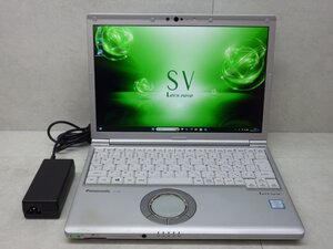 ☆1円☆第8世代☆CF-SV7RDCVS☆Core i5 1.70GHz/8GB/SSD256GB/累積15910/高解像度1920×1200/無線/Bluetooth/カメラ/Office/DtoD領域☆