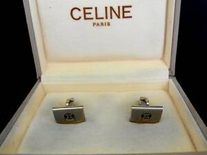 ◎№4781◎■良品■セリーヌ【ＣＥＬＩＮＥ】【シルバー・ゴールド】■カフス♪