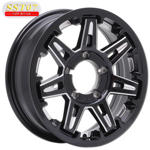 新品 1本価格 会社宛 送料無料 16×5.5J 139.7mm 5穴 ET+20 SHONE OFF ROAD SST07 CLEAR BLACK マシニング加工 ジムニー 車検対応 NO,SH227