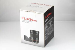 ★新品級★ SAMYANG 24mm F1.4 ED AS IF UMC CANON用 シリアル一致元箱付 ★完動品、光学極上★ キャノン #053