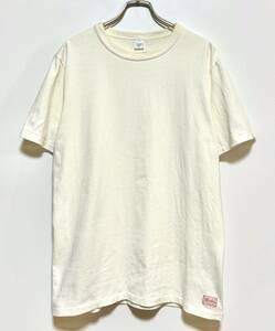 【美品】PRESTONS ヘビー＆タフ クルーネック Tシャツ（XXL）2XL 生成 プレストンズ バインダーネック アメカジ 半袖 丸首