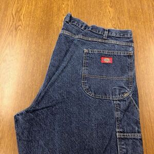 【FE279】Dickies W46 L32 大きいサイズ ビッグサイズ デニムペインターパンツ ワークパンツ メンズブランド古着 ディッキーズ 送料無料