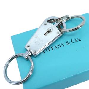 希少 Tiffany&Co. ティファニー トリプル シルバー キーリング SV925 METAL キーホルダー カギ YO345