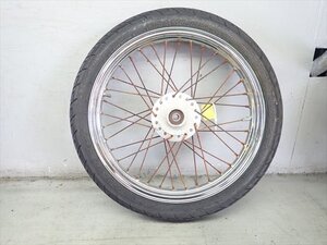 β240610-1 スズキ イントルーダー LC250 VJ51A (H13年式) 純正 フロントホイール 小振れ有り！リム打ち無し！タイヤは要交換で！