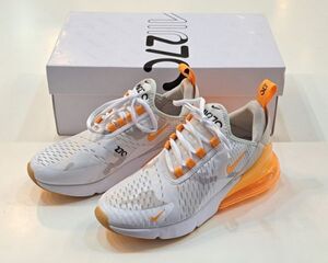 H7280　NIKE　ナイキ　W AIR MAX 270 SE　エアマックス270 SE　スニーカー　FJ5450-100　ホワイト/オレンジ　23.5cm　箱付き