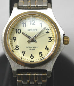 【J-AXIS】 ジェイアクシス　SCRIPT レディース　 クオーツ　腕時計　電池交換済み　 稼働品