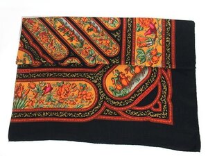 ◆超美品◆HERMES*希少*カレジェアン*QALAMDAN カラムダン*細密画*カレ140*大判ショール*カシミヤ/シルク*スカーフ*フランス製