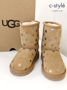 P313 [秋冬物][人気] UGG アグ ブーツ 14.5cm チェスナット CLASSIC SHORT STARS キッズ 男の子 女の子 | G★