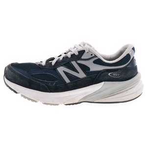 New Balance ニューバランス M990NV6 USA製 990 V6 ピッキンスエード メッシュ ローカットスニーカー ネイビー US8/26cm